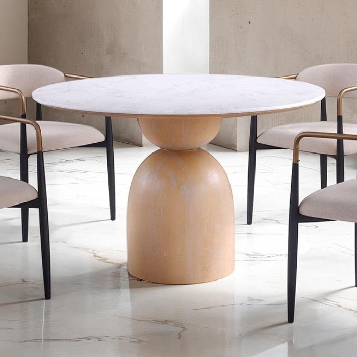 Neasden Natural/Black/White 5-Piece Dining Room Set
