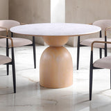 Neasden Natural/Black/White 5-Piece Dining Room Set