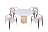 Neasden Natural/Black/White 5-Piece Dining Room Set