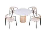 Neasden Natural/Black/White Dining Table