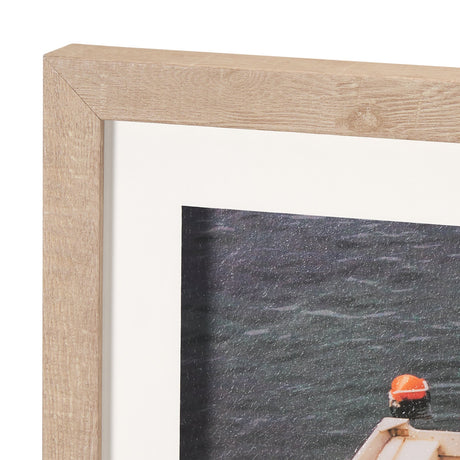 Neatly Moored by Mercana Studio a Hand Embellished Textured Framed Photo Art Print Matted under Glas by Mercana at Eve Furniture
