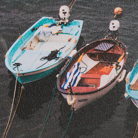 Neatly Moored by Mercana Studio a Hand Embellished Textured Framed Photo Art Print Matted under Glas by Mercana at Eve Furniture