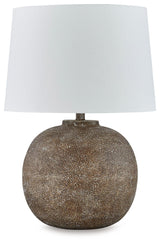 Neavesboro Antique Brown/White Table Lamp by Ashley at Eve Furniture