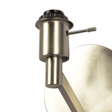 Nebula Brushed Nickel Base Wall Lamp with Rotary Switch White Fabric Shade by Ashcroft Furniture at Eve Furniture