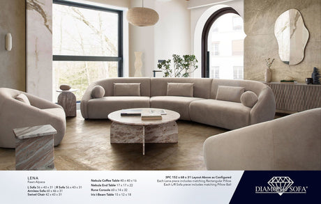 Nebula Panther Beige Marble Coffee Table by Diamond Sofa at Eve Furniture