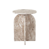 Nebula Panther Beige Marble End Table by Diamond Sofa at Eve Furniture