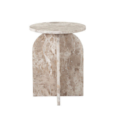 Nebula Panther Beige Marble End Table by Diamond Sofa at Eve Furniture