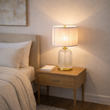 Nebulis Table Lamp Gold - Clear and Pink by Ashcroft Furniture at Eve Furniture