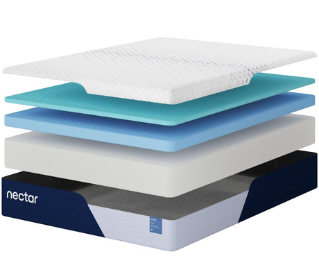 Nectar Foam Classic 5.1 White Queen Mattress by Ashley at Eve Furniture