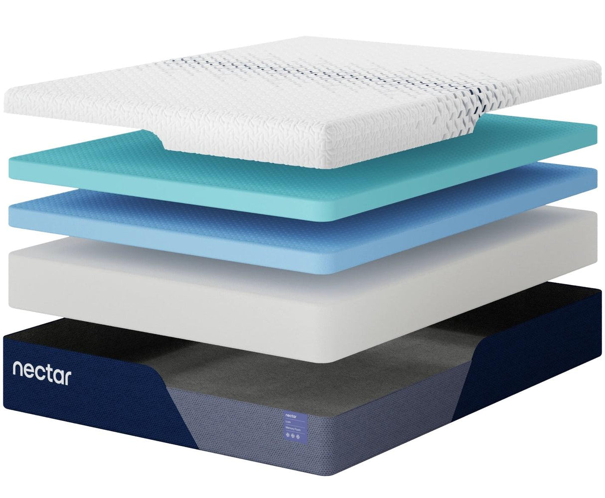 Nectar Foam Luxe 5.1 White Twin XL Mattress by Ashley at Eve Furniture