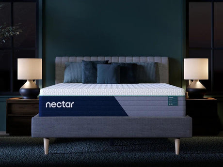 Nectar Hybrid Premier 5.1 White Queen Mattress by Ashley at Eve Furniture