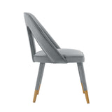Neda Dining Chair in Grey by Manhattan Comfort at Eve Furniture