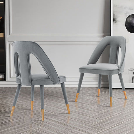 Neda Dining Chair in Grey (set of 2) by Manhattan Comfort at Eve Furniture