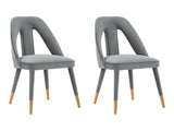 Neda Dining Chair in Grey (set of 2) by Manhattan Comfort at Eve Furniture