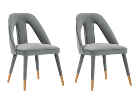 Neda Dining Chair in Grey (set of 2) by Manhattan Comfort at Eve Furniture