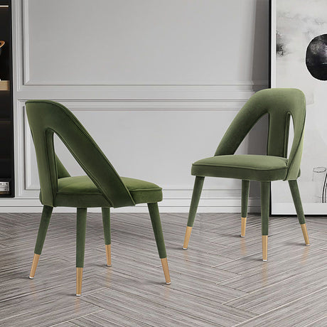 Neda Dining Chair in Olive Green (set of 2) by Manhattan Comfort at Eve Furniture
