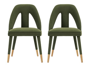 Neda Dining Chair in Olive Green (set of 2) by Manhattan Comfort at Eve Furniture