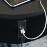 Nedman Black/Gold Finish Accent Table with Speaker by Ashley at Eve Furniture