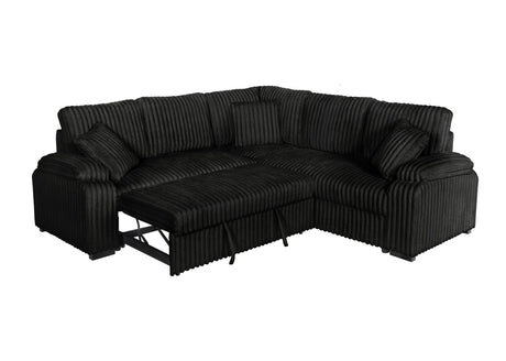 Neeha Black 3-Piece Sectional by New Era Innovations at Eve Furniture