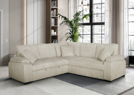 Neeha Cream 3-Piece Sectional by New Era Innovations at Eve Furniture