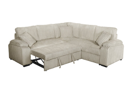 Neeha Cream 3-Piece Sectional by New Era Innovations at Eve Furniture