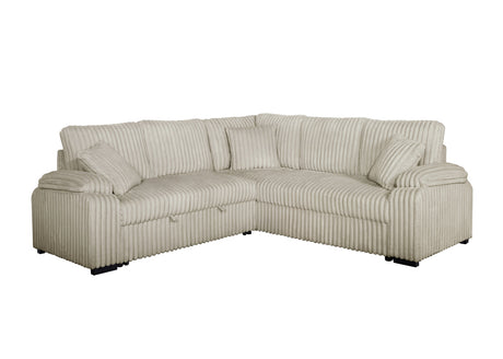 Neeha Cream 3-Piece Sectional by New Era Innovations at Eve Furniture