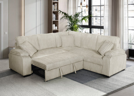 Neeha Cream 3-Piece Sectional by New Era Innovations at Eve Furniture