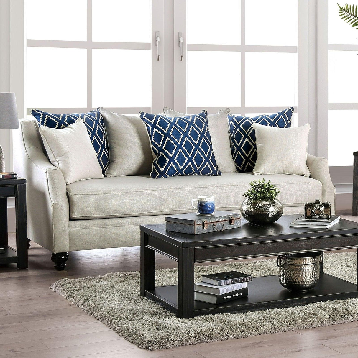 Nefyn Ivory Sofa by Furniture of America at Eve Furniture