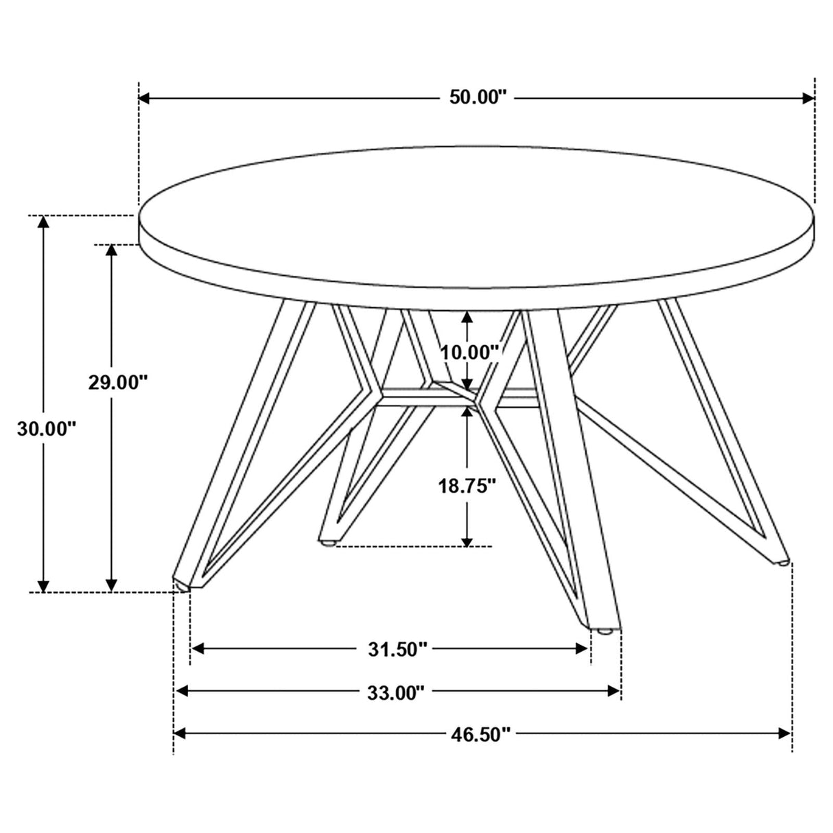 Neil Concrete/Grey 5-Piece Round Dining Set