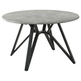 Neil Concrete/Black Round Wood Top Dining Table