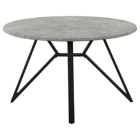 Neil Concrete/Black Round Wood Top Dining Table