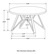 Neil Concrete/Black Round Wood Top Dining Table