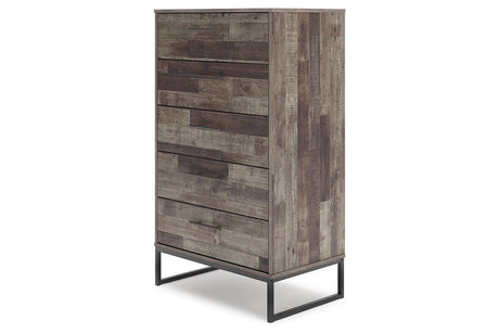 Neilsville Multi Gray Chest of Drawers by Ashley at Eve Furniture