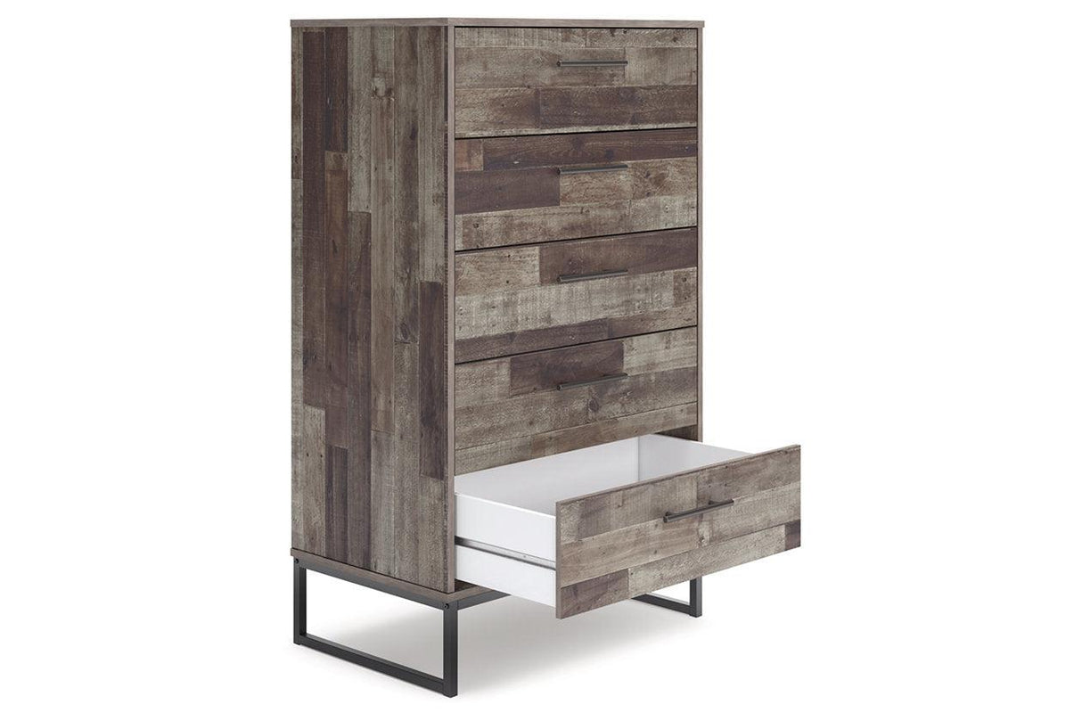 Neilsville Multi Gray Chest of Drawers by Ashley at Eve Furniture