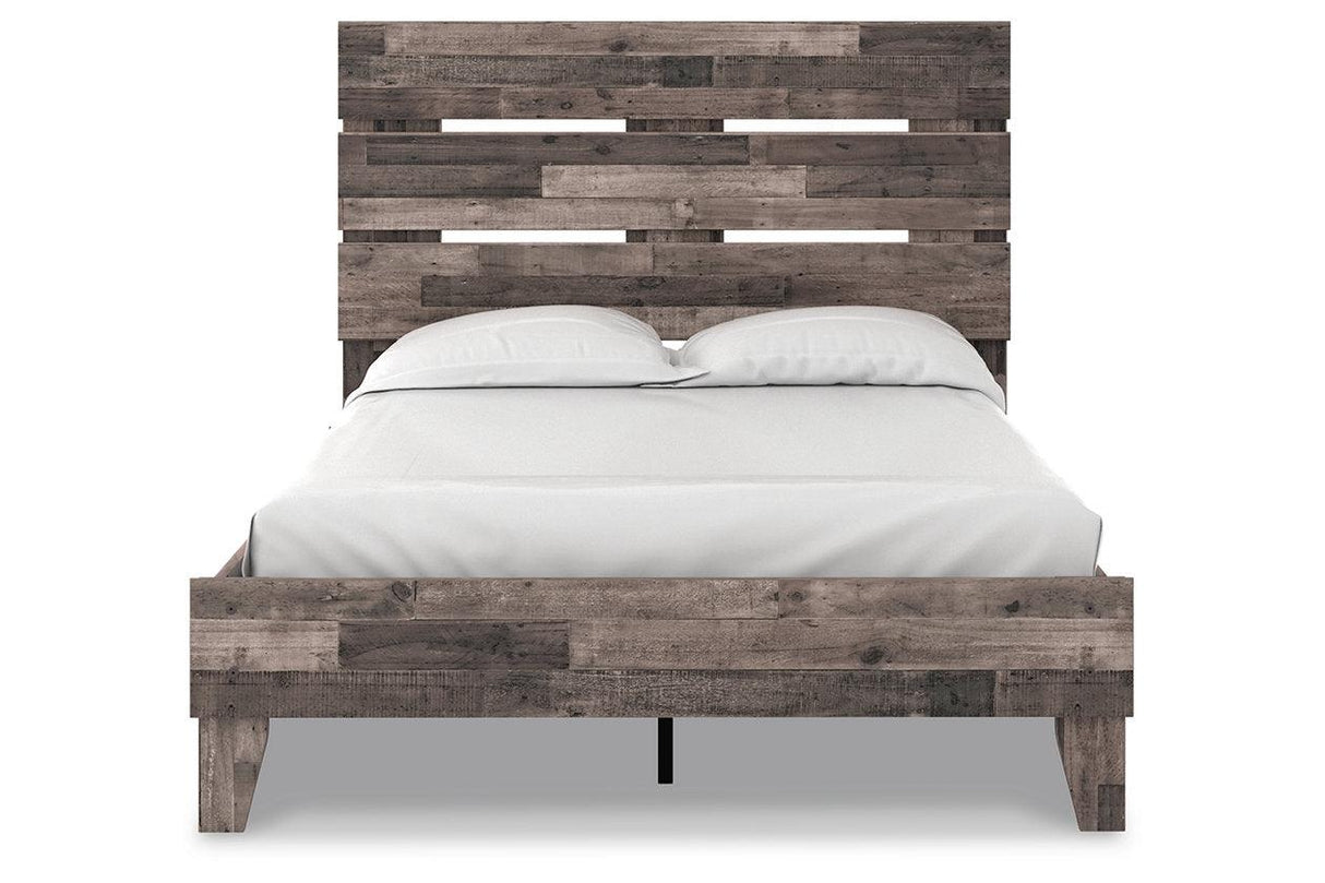 Neilsville Multi Gray Full Panel Platform Bed by Ashley at Eve Furniture