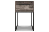 Neilsville Multi Gray Nightstand by Ashley at Eve Furniture