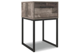 Neilsville Multi Gray Nightstand by Ashley at Eve Furniture