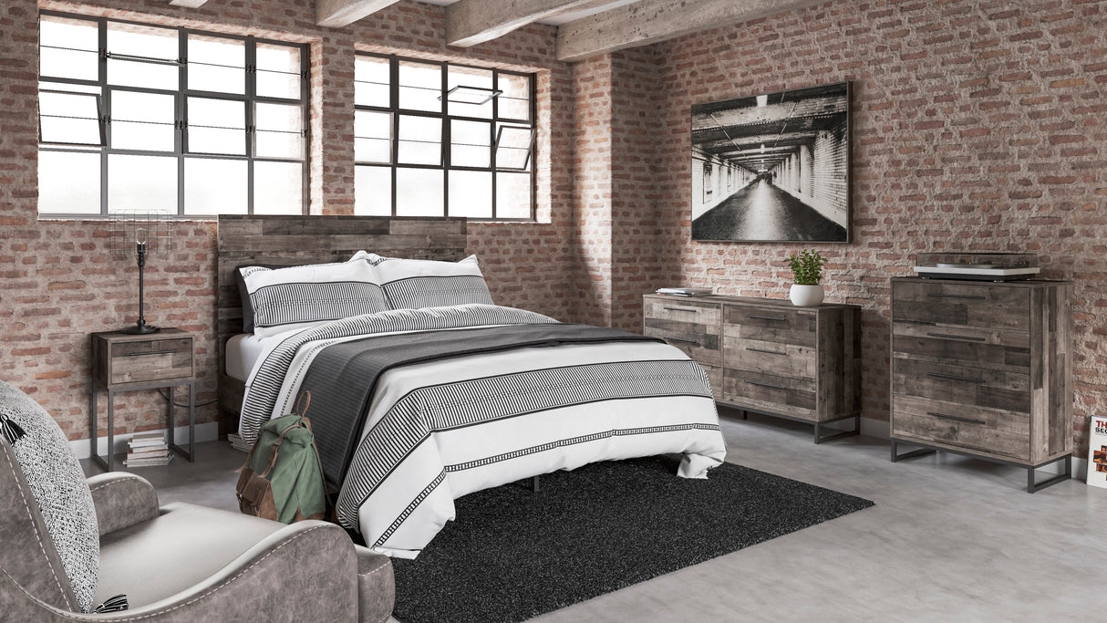 Neilsville Multi Gray Platform Bedroom Set by Ashley at Eve Furniture