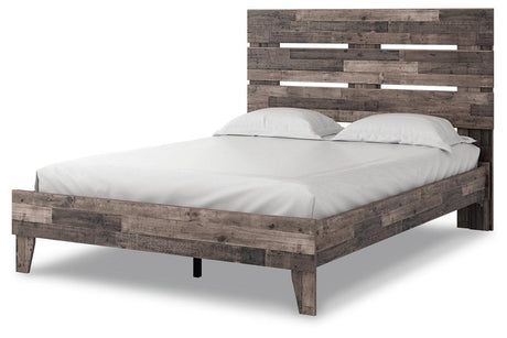 Neilsville Multi Gray Queen Panel Platform Bed by Ashley at Eve Furniture