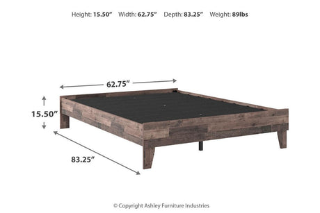 Neilsville Multi Gray Queen Platform Bed by Ashley at Eve Furniture