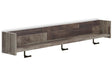 Neilsville Multi Gray Wall Mounted Coat Rack with Shelf by Ashley at Eve Furniture