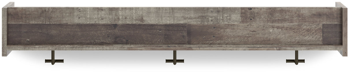 Neilsville Multi Gray Wall Mounted Coat Rack with Shelf by ASHLEY FURNITURE at Eve Furniture