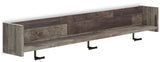 Neilsville Multi Gray Wall Mounted Coat Rack with Shelf by ASHLEY FURNITURE at Eve Furniture
