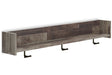 Neilsville Multi Gray Wall Mounted Coat Rack with Shelf by ASHLEY FURNITURE at Eve Furniture