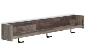Neilsville Multi Gray Wall Mounted Coat Rack with Shelf by ASHLEY FURNITURE at Eve Furniture
