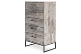 Neilsville Whitewash Chest of Drawers by Ashley at Eve Furniture