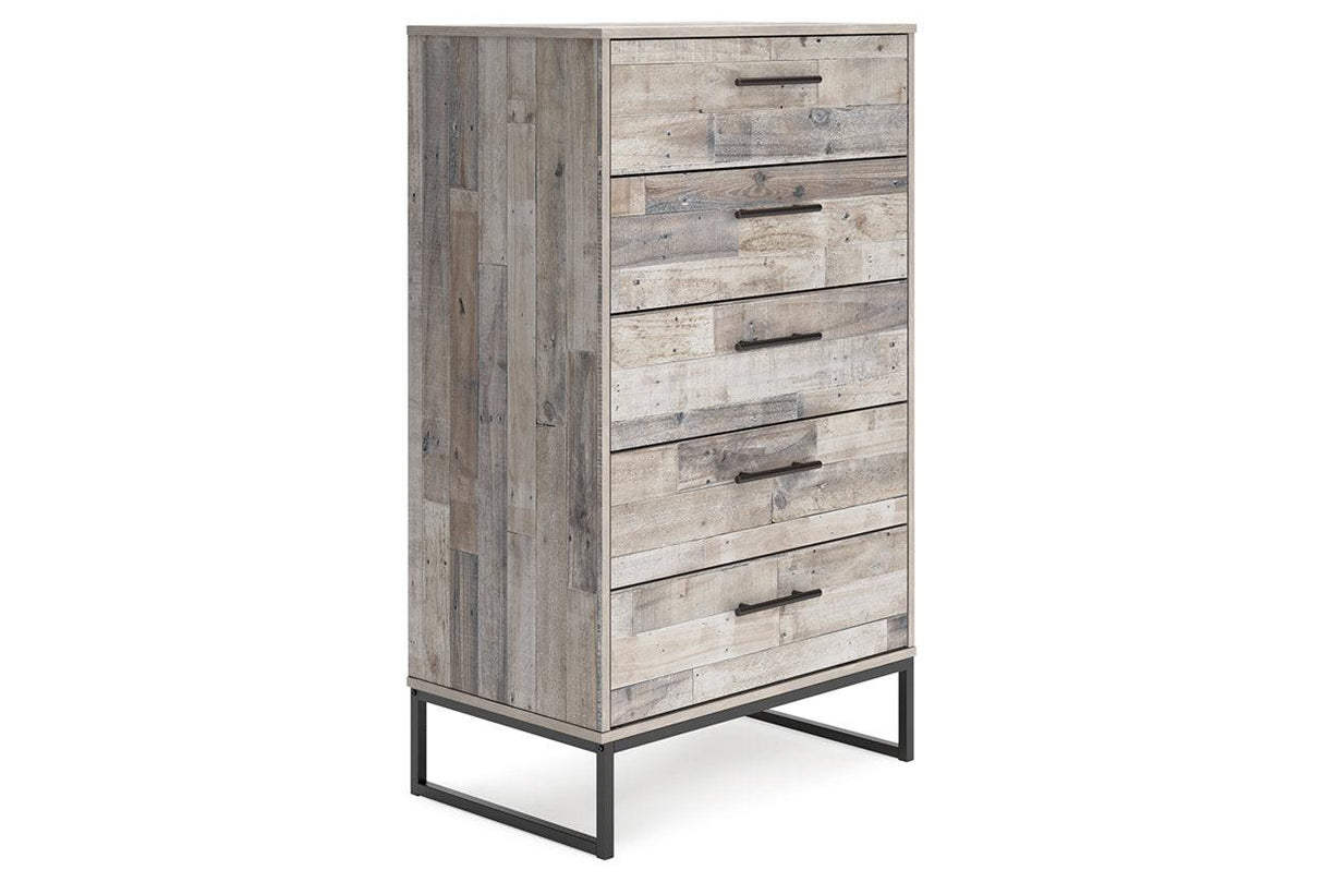 Neilsville Whitewash Chest of Drawers by Ashley at Eve Furniture