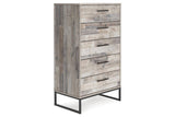 Neilsville Whitewash Chest of Drawers by Ashley at Eve Furniture
