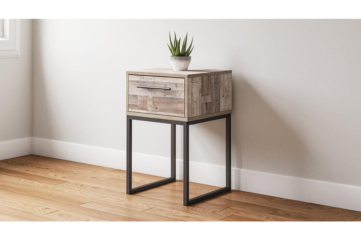 Neilsville Whitewash Nightstand by Ashley at Eve Furniture