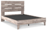 Neilsville Whitewash Queen Panel Platform Bed by Ashley at Eve Furniture
